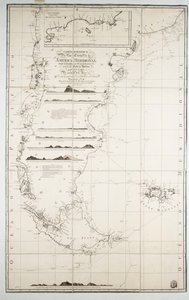 Map of Chile, Patagonia, Tierra del Fuego and the Falkland Islands, c.1798 by Juan de Langara