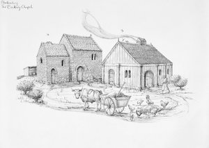 Beckery Chapel, Glastonbury, 5th-6th century, 1990-2010 by Judith Dobie