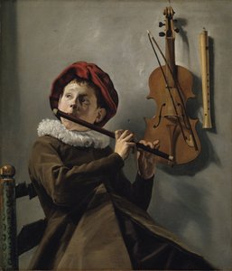Boy Playing the Flute
