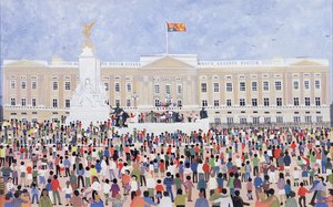 Crowds around the Palace by Judy Joel
