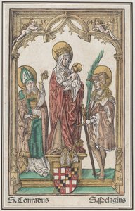 The Virgin and Child with Saint Conrad and Saint Pelagius by Jörg Breu the Elder
