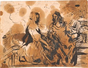 Man and Woman in Front of a Balustrade by Jürgen Ovens