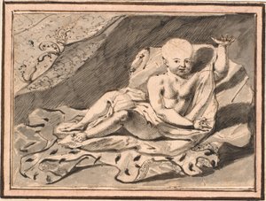 Putti Lying on an Ermine Robe