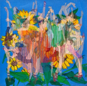 Colorful Dancing Sunflowers