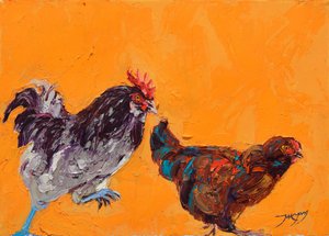 Colorful Farm Fowl by Jukyong Park