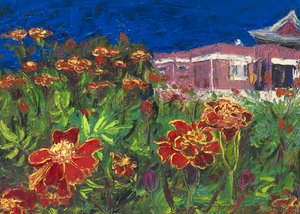 Temple Garden Marigolds by Jukyong Park