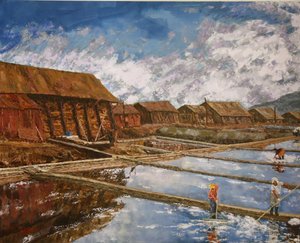 Traditional Saltworks Scene by Jukyong Park