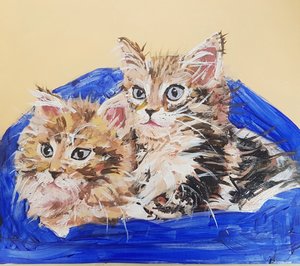 Two Cozy Kittens by Jukyong Park