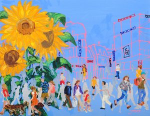 Urban Sunflower Stroll by Jukyong Park