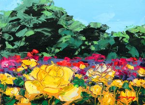 Vibrant Rose Garden by Jukyong Park