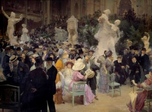 Belle Epoque: A Friday at the Salon des artistes français (Detail) by Jules Alexandre Gruen or Grun