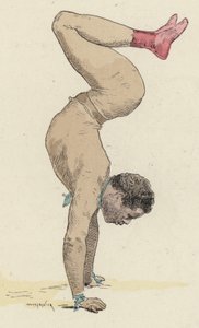 Circus Gymnast Doing Hand-Stand