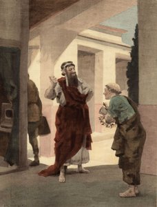 King Antigonus Talking to Hermodotus. Pantagruel. Illustration by Jules Garnier. In 