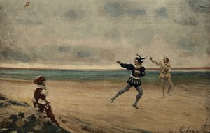 Men Playing Crane. Gargantua. Illustration by Jules Garnier. In 