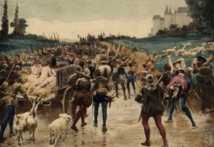 The army of Picrochole advancing on the lands of Grandgousier. Illustration by Jules Garnier. In 