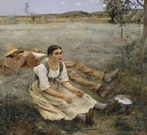 Hay making, 1877