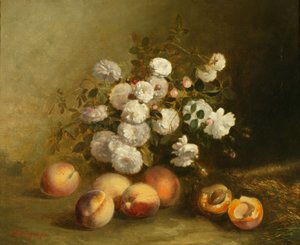 Flowers and Apricots by Jules Bidlingmeyer