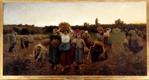 Calling in the Gleaners by Jules Breton