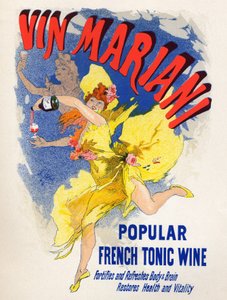 Food and Beverage. Mariani French Tonic Wine (first cocawine). Poster by Jules Cheret, France by Jules Cheret
