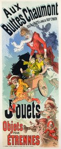 Lifestyle. The Buttes Chaumont toys store. Poster by Jules Cheret, France, c.1890 by Jules Cheret