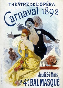 Poster of Cherret for the carnival of 1892 at the opera theatre by Jules Cheret