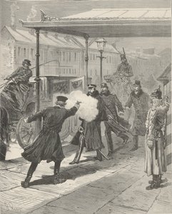The Assassination of Count Mikhail Loris-Melikov. From Le Monde Illustré, 1880 by Jules Descartes Férat