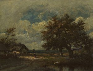 The Cottage by the Roadside, Stormy Sky