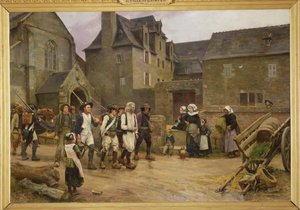 The Revolutionaries of Fouesnant Rounded Up by the National Guard in 1792, c.1886-87 by Jules Girardet
