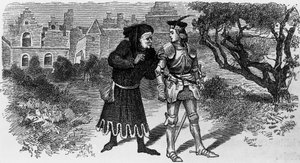 Illustration for Quentin Durward, historical novel by Walter Scott, engraving by Jules Huyot by Jules Huyot