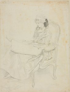 Seated Young Woman Reading
