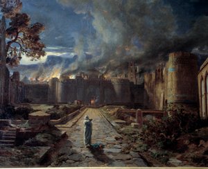 Sodom (Sodoma) The destruction of the city by fire (detail) by Jules Joseph Augustin Laurens