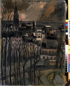 Street Montagne de la Cour (in Brussels?) by Jules Marie Canneel