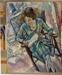 Girl in Green Reading
