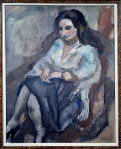 Portrait of Andree. Portrait of a Sitting Woman by Jules Pascin