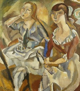 Young Women at a Table by Jules Pascin