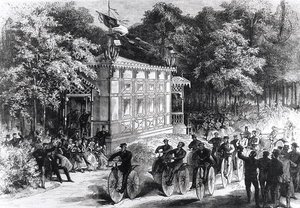 A Velocipede Race at Pre Catelan by Jules Pelcoq