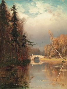 Park in Autumn by Juli Julievich Klever
