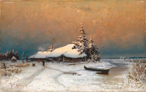 Winter Sunset, 1887 by Juli Julievich Klever