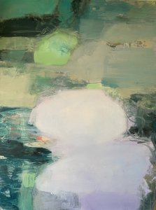 Abstract Green Serenity by Julia Purinton