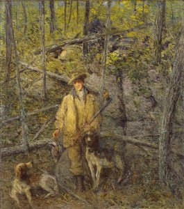 Hunter and Dogs, 1912 by Julian Alden Weir