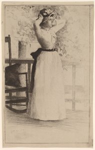 Portrait of Miss Hoe by Julian Alden Weir