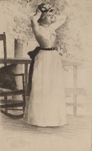 Portrait of Miss Hoe by Julian Alden Weir