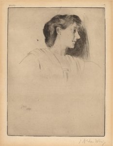 Profile Head of a Woman by Julian Alden Weir
