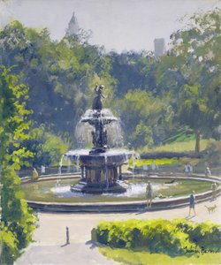 The Bethesda Fountain, Central Park, 1996 by Julian Barrow