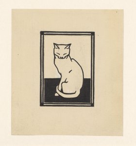 Seated Cat with Closed Eyes