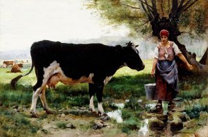 A Milkmaid with her Cow