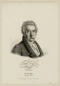 Royal Institute of France, 4th class. (Painting.) David, (Jacques-Louis.) Born in Paris on 30 August 1749, elected in 1796. by Julien Leopold Boilly