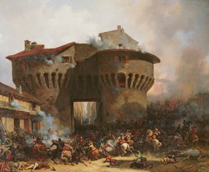 Combat at Porte Pannessac in 1562 by Julien Michel Gue