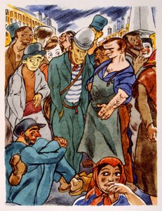 French Vineyard. 1944. Illustration by Julien Pavil
