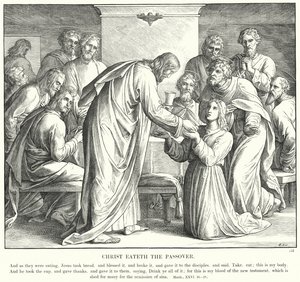 Christ Eateth the Passover by Julius (after) Schnorr von Carolsfeld
